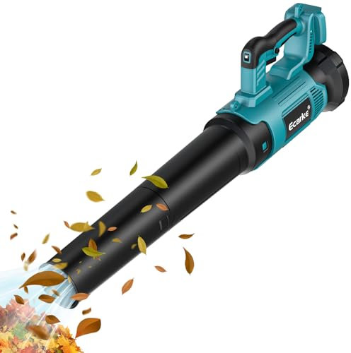 Ecarke Akku-Gebläse für Makita 18V : 500CFM Bürstenloser Akku-Laubbläser mit Sperrknopf und 6-Gang-Geschwindigkeitseinstellung für Garten- & Rasenpflege, 150MPH Windgeschwindigkeit (ohne Akku)
