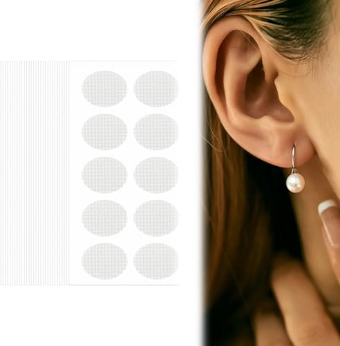 NJCXOLA 300 Aufkleber Ohrringe Abkleben Sport Ohrringe Abkleben Sport Kinder Durchsichtiger Ohrringschutz FüR Gedehnte Oder Eingerissene OhrläPpchen Reduziert Die Belastung Der Ohrringe