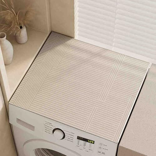 Lavatrice con Tappetino Antiscivolo,Tappetino Lavatrice,Asciugatrice Top Protector Mat,Assorbimento d'Acqua,Asciugatura Rapida,Facile da Riporre,per Lavatrici,Asciugatrici,Bagni