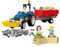 BlueBrixx Play 107740 – Bauernhof - Trecker mit Hänger aus Klemmbausteinen mit 423 Bauelementen