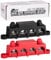 Spurtar 12 V Sammelschiene, 12 V Stromverteilerblock mit 4 Klemmbolzen, 3/8 Zoll M10, 3 x M4-Schrauben, Sammelschienenklemmenblock, 12 V, 24 V, 48 V, 250 A, Batterie-Busschiene für Auto, LKW,