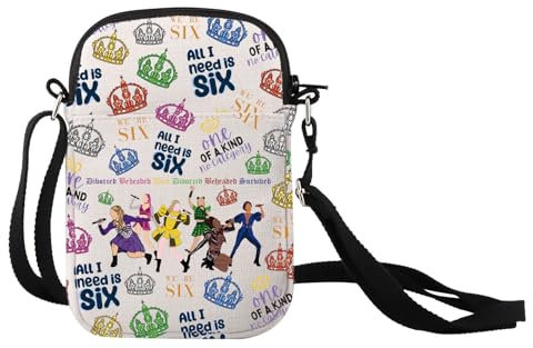 AATOP Six Musical Crossbody Bag Six Musical Lover Gift Six Queen Gift Broadway Musical Stuff Cosmetic Handbag, All I Need is Six 1u, large