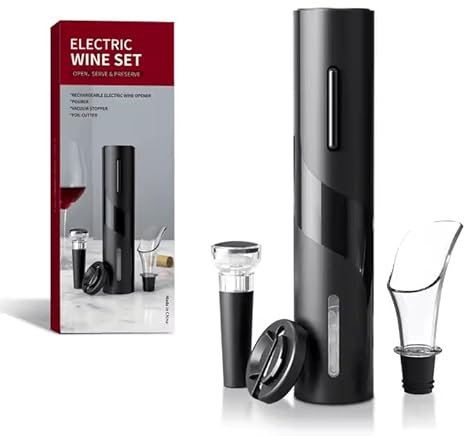 Tire Bouchon Électrique Pour Le Vin, Set Cadeau D'Ouvre-Bouchon 4-En-1