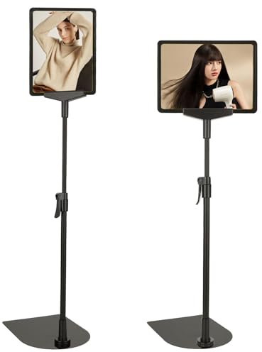 VIDETOL 2 Pack A4 Adjustable Sign Stand, Aluminum Snap Frame Menu Stand with Safety Corner and Stable Base, A4 Frame Sign Board for Wedding, Business Activities, Menu Display