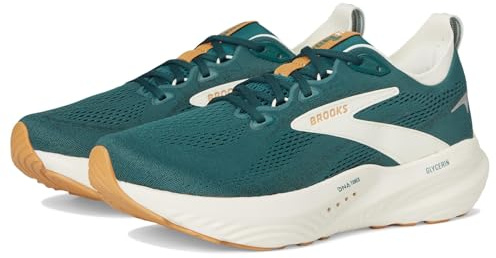 Brooks Men's Glycerin 22 Sneaker, Jasper/Coconut/Taffy, 14 UK
