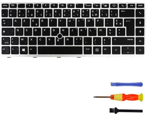 Clavier rétroéclairé Compatible avec HP EliteBook 840 G5 846 G5 745 840 G6 14u G5 (Français, Rétro - éclairage)