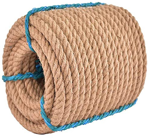BgnEhRfL Seil, Schnur, Juteseil, Juteschnur, Hanfseil, Starke Juteschnur, Dickes Hanfseil, multifunktionales, solides geflochtenes Sisalseil for Handwerk, Dock, Dekoration(12mm50m)