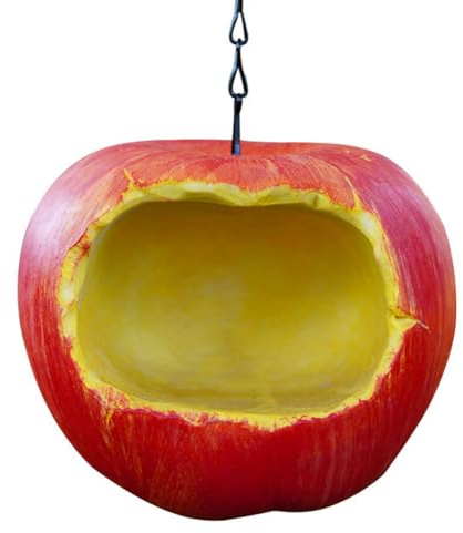 Bosiyrggrl Simulated Fruit Bird Feeder Outdoor Garden Hanging Decoration Atmosphere Pendant Garden Craft Feeder
