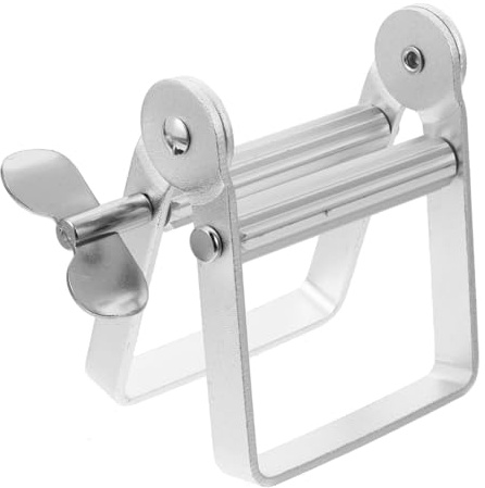 DECOMELODY Aluminium Tubenausdrücker für Haarfarbe und Lotion Präzises Auspressen Langlebiges Metall Silberner Tubenquetscher für Friseursalon und Haushalt