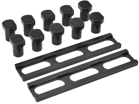 Lochsystem Werkbank Zubehör, 12er Set Hobelbank Zwinge aus Aluminiumlegierung, 19mm - Robust und kratzfrei, perfektes Positionierungswerkzeug für Tischler und Holzwerker