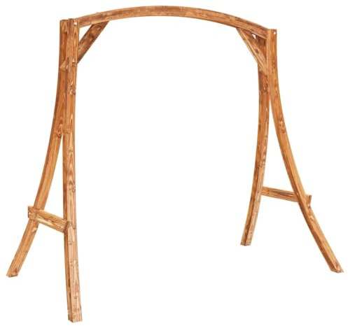 Lumanois Schaukelgestell Bugholz Massiv mit Teak-Finish,19.6kg,313934