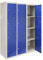 Monster Shop - 3 x 4 -türiger Fächerschrank Umkleideschrank Schließfachschrank Spind Garderobenschrank Stahlspind Stahlschrank Aufbewahrungsschrank Schrank Locker 45cm T x 38cm W x 180cm H Blau