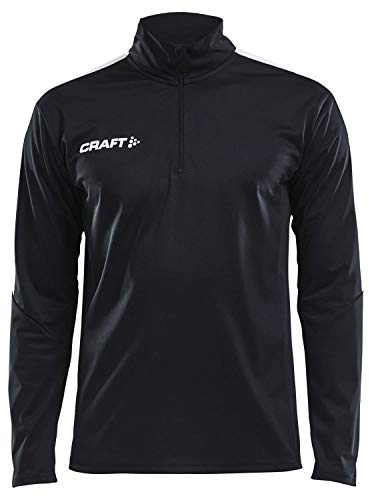Craft Herren Trainingstop Progress Halfzip LS Tee 1905611 Black/White M