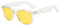 Long Keeper Polarisierte Sonnenbrille Unisex Transparente Vintage Sonnenbrille für Damen & Herren Mit UV-Schutz(Klares Gelb)