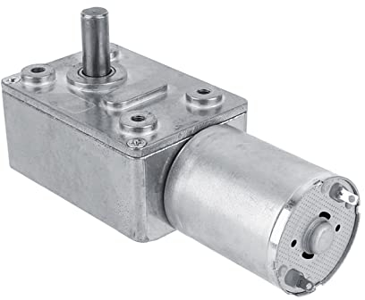 Motoriduttore, Akozon Motoriduttore DC 12V High Torque Motoriduttore Riduttore Elettrico CC 12V CW/CCW Motori Elettrici Motore a Vite Senza Fine Reversibile con Coppia Elevata(5RPM)