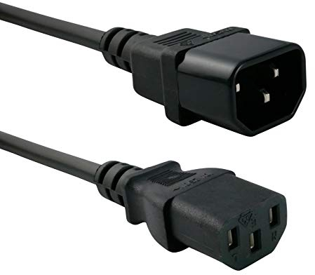 Naths Hardware® | Kaltgeräte Verlängerung 1,8m | Kaltgerätestecker auf Kaltgerätebuchse | Kaltgerätekabel 3 Polig | Kaltgeräteverlängerung Kabel C13 auf C14 | Stromkabel Kaltgeräte