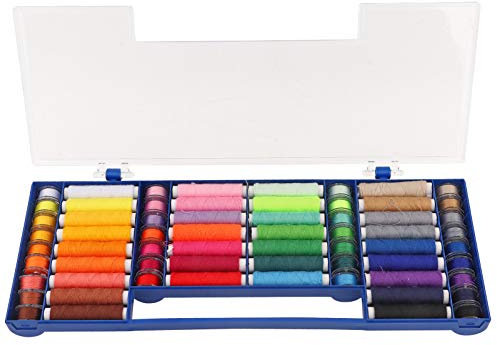Sewing Thread Assortment Set, 64Pcs Polyester Threads and Bobbins Kit with Storage Case for Hand Machine Sewing Projects Craft DIY Craft DIY Quilting