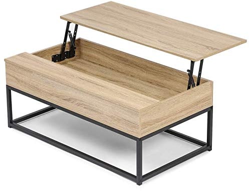 IDMarket - Table Basse Plateau relevable rectangulaire Detroit Design Industriel