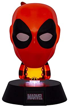 Deadpool Offiziell lizenziertes Disney Marvel 3D-Icon-Licht für Büro, Gaming-Raum, Schlafzimmer, Marvel-Fan-Geschenk-Dekor & Zubehör-Nachtlicht