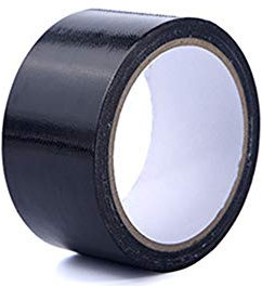 Lot de 2 rouleaux de ruban adhésif imperméable et autocollant pour réparation de livres et reliure en tissu pour intérieur et extérieur (4,8 cm x 10 m, noir)