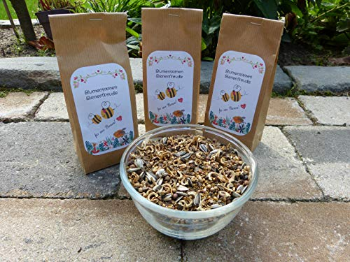 Blumensamen Bienenfreude Wildblumenmischung ohne Gräser Saatgut Insekten Bienen bunte Seedbombs Samen 100-500 m² zur Auswahl ein- und mehrjährig (für 100qm)