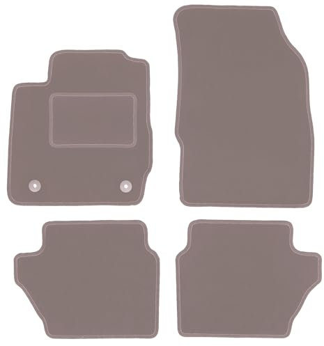 Wielganizator Automatte – Passend für Ford Fiesta MK7 Schrägheck 2011-2017 – Velours – Autozubehör - Auto Fußmatten – Fußmatte Auto – 4-teilig - beige