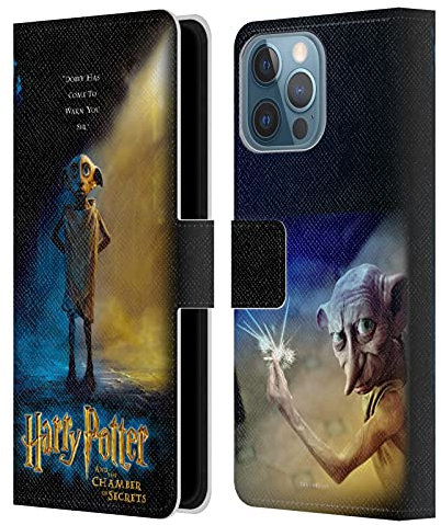 Head Case Designs Officially Licensed Harry Potter Dobby Poster Chamber Of Secrets III Leather Wallet Case Compatible With Apple iPhone 13 Pro Max