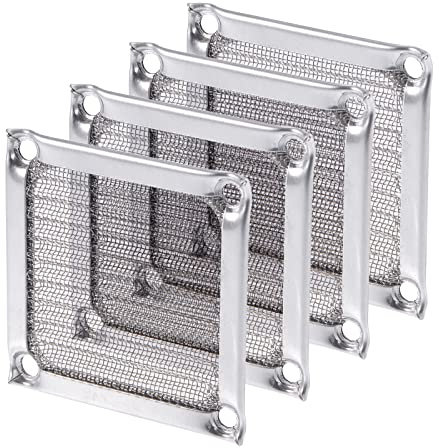 sourcing map 60mm Computer Fan Filter Grills Stainless Steel Mesh Dustproof Case Cover for Computers, Pack of 4