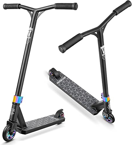 V2 Pro Trick Scooters, Stunt Scooter for Kids Ages 6-12 Years and Teens - Complete Beginner and Intermediate Freestyle BMX Scooter (Neo)
