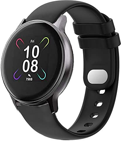 Onetuo Cinturino compatibile con UMIDIGI UWatch 2S/ Uwatch 3S/ Urun, Sport Silicone Classic Cinturino di ricambio per UMIDIGI UWatch 2S/ Uwatch 3S/ Urun Smartwatch (nero)