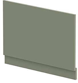 nuie BPR813 Modern Bathroom Straight Bath End Panel and Plinth, 560 x 780 x 36mm, Satin Green