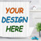 UOKIIYUA Personalisierter Foto-Duschvorhang mit Haken, wasserdichter, individueller Badezimmerhintergrund mit Ihrem eigenen Bild und Text 180x180cm