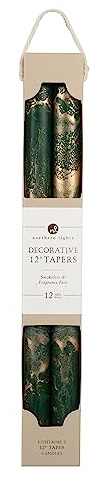 Northern Lights Candles - Decorative Tapers - Hunter Green - 73304