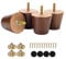 Maricome 2 Inch Furniture Feet Set of 4 Replacement Furniture Legs Predrilled M8 Bolt Short Small Wooden Legs for Chair Dresser Cabinet Ottoman Screw in