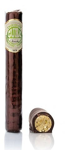 Venchi - Sigaro di Cioccolato Fondente al Pistacchio, Cioccolato Bianco, Pasta e Granella di Pistacchi Salati, 100 Gr, Senza Glutine, Senza Coloranti e Senza Conservanti, Idea Regalo