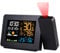 Projection Alarm Clock Outdoor Sensor, Weather Station, Bedroom Projector Dimmable Clock Dual Alarms LCD Display Date Time Temperature Humidity for Bedroom