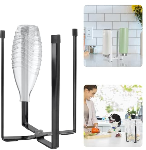 WAVATA Secador de Botellas y escurridor, Soporte para Botellas de Acero Plegable para 4 Tazas de Diferentes tamaños (Altura 21 cm)