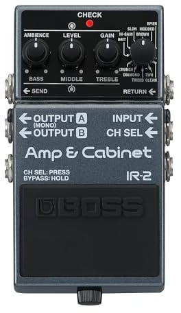 BOSS IR-2 Amp & Cabinet | Premium Amp Emulator & Cabinet IR Loader | 11 Different Amp Types | Cab IRs from Celestion Digital | Simple User Interface | USB-C for Recording & Audio Playback