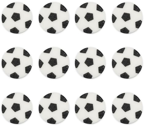 Backdekorationen mit Fußballmotiven im 12er Set, Zuckerdekor zum Backen von Cupcakes & Muffins, ideal für Einschlungsfeiern & Geburtstage