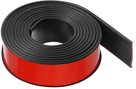 sourcing map U-Shape Edge Banding 1-9/16 x 9.8ft (40mm x 3000mm) Self Adhesive TPE Flexible Veneer Edging Edge Protector for Furniture Cabinet Table Repair, Black