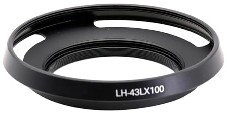 LH-43LX100 Gegenlichtblende aus Metall, for Panasonic for LUMIX DMC-LX100 & amp; for Leica D-LUX (Typ 109) Kamera Schwarz/Silber (Size : Silver)