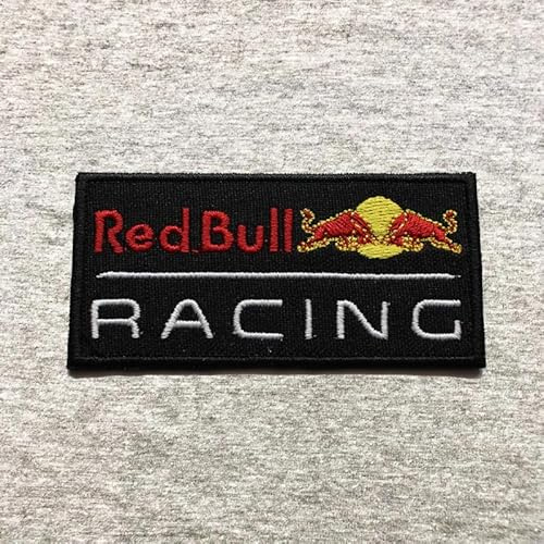 Lousãtextil Red Bull Racing Embroidered Patch - 1pc, Rectangular, Iron-On, Polyester, Width: 3.1 inches, Height: 1.5 inches