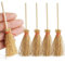 Odoria Dollhouse Straw Broom Miniature - 1/12 Scale Broomstick for Fairy Garden - Mini Witch Broom Decorative Craft - Tiny Besom Rustic for Halloween Thanksgiving Festival 5Pcs