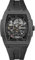 Ingersoll The Rim Herrenuhr 42 mm Automatikuhr mit schwarzem Skelettziffernblatt und schwarzem PU Armband I16201