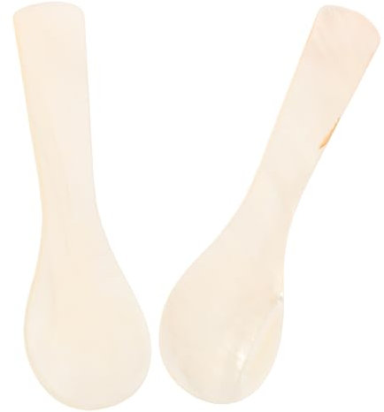 iplusmile Lot De 2 Cuillères À Caviar De Luxe Au Design Élégant En Forme De Coquillage Pour La Gastronomie Et Les Desserts Gastronomiques