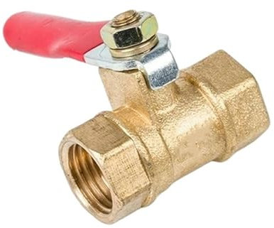 1 PCS Pneumatische 1/4'' 3/8'' 1/2'' Innengewinde Mini Kugelhahn Messing Anschlussstück Kupfer Fitting Koppler Wasser, Luft(1/4)