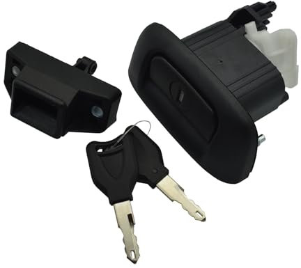 GEOLXD Serrure de Coffre de loquet de Porte de hayon et Serrure de Coffre Boost avec 2 clés compatibles avec Kangoo Dacia Logan 7700838546 7701472508(Yellow)