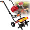 ylpddmm Motozappa 2 Tempi 52cc,1.9kw Zappatrice Zappa a Motore 4 Lame da 24cm Larghezza Lavoro 35cm velocità 6500 RPM,Mini coltivatore Manico Ergonomico Coltivazione Giardino
