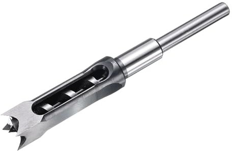 sourcing map Square Hole Drill Bit 22mm (7/8) High Speed Steel Hollow Mortiser Auger for Woodworking Carpentry Mortise Tenon Machine