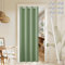 JCyh Rideau de Porte avec Tringle, 1 Pièce Vert Sauge Rideau Phonique Anti Bruit avec Bouton Magnétique pour Rideau Separation de Piece, Tringle Blanc 70-125 cm